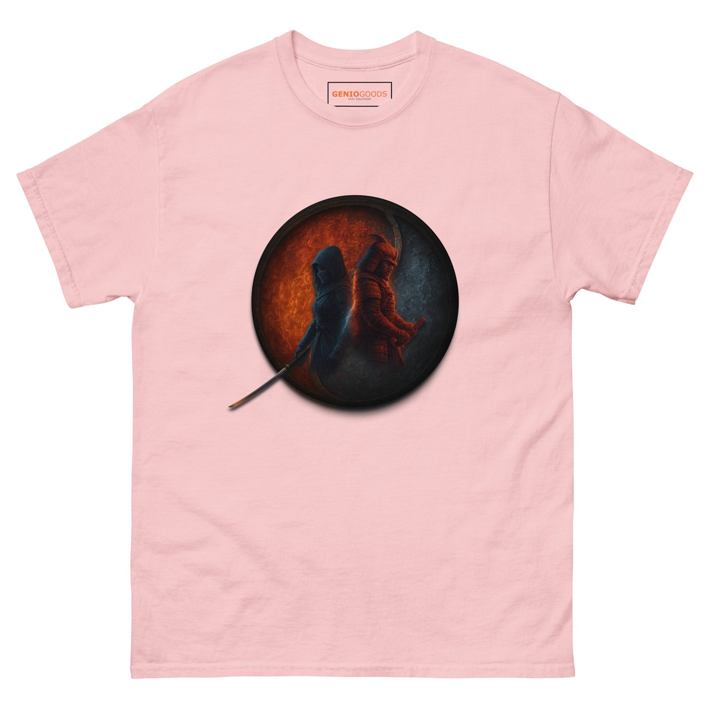 Assassin’s Creed Duality T-Shirt – Fire and Ice Tribute Edition – fan-made gamer merch by GenioGoods