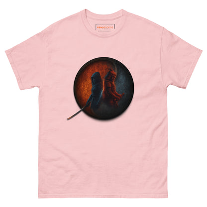 Assassin’s Creed Duality T-Shirt – Fire and Ice Tribute Edition – fan-made gamer merch by GenioGoods