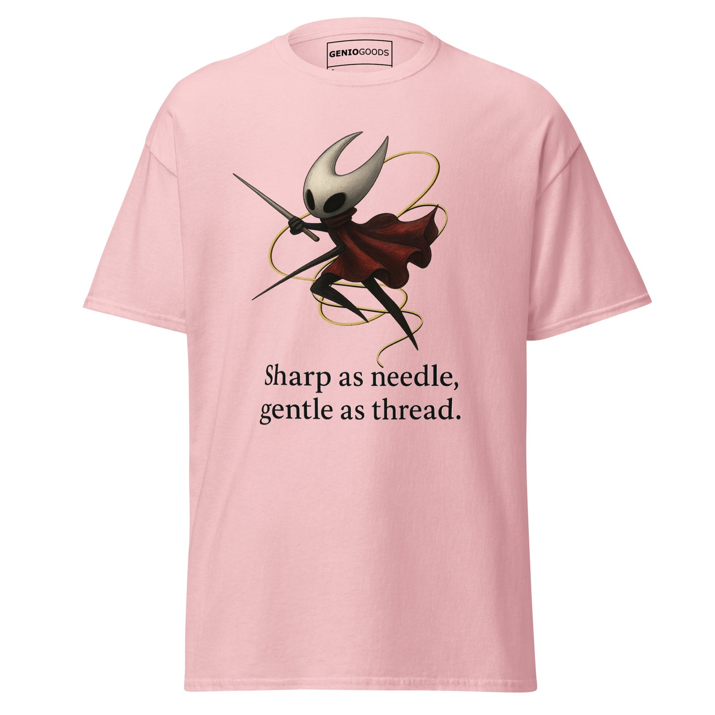 Hornet Needle T-Shirt – Minimalist Quote Fan Art Design – fan-made gamer merch by GenioGoods