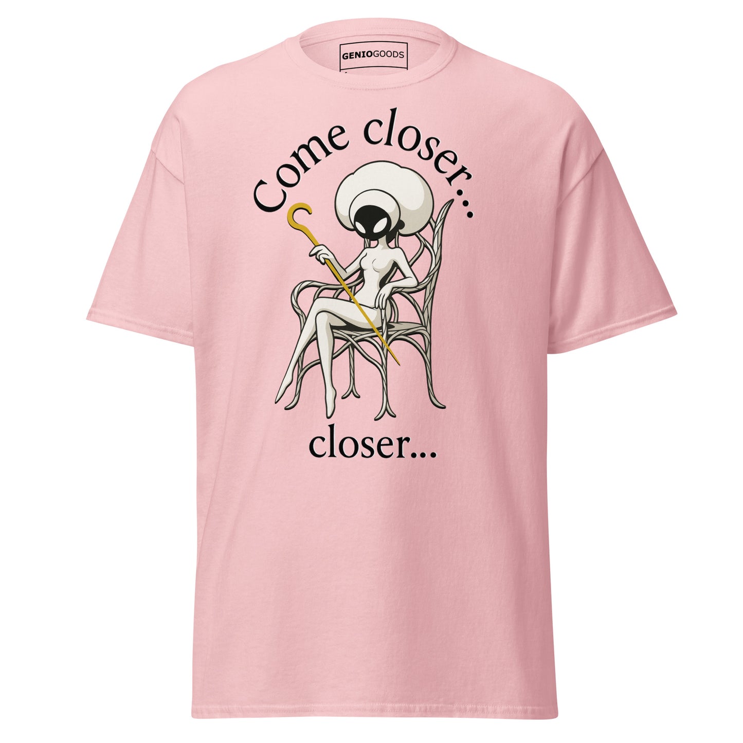 Come Closer T-Shirt – Dark Minimalist Fan Art Design – fan-made gamer merch by GenioGoods