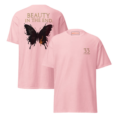 Dark Fantasy T-Shirt – Beauty in the End Inspired by Clair Obscur 33 – fan-made gamer merch by GenioGoods