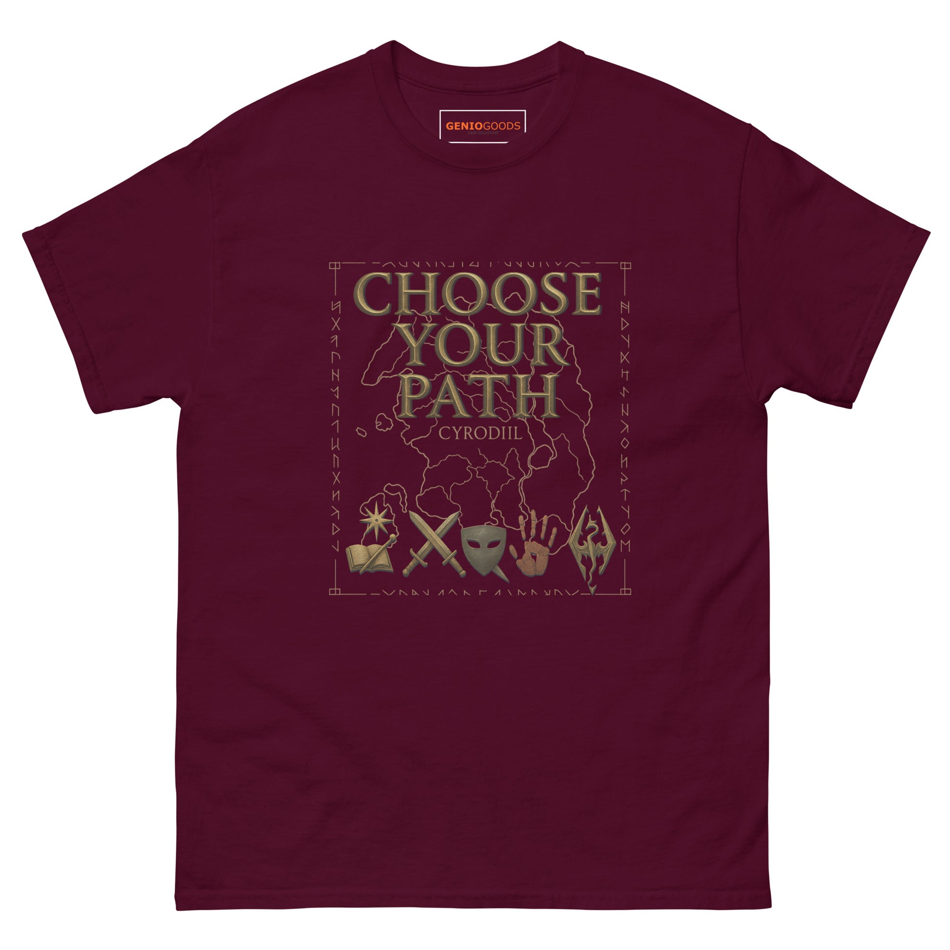 Oblivion Choose Your Path T-Shirt – Cyrodiil Map Design