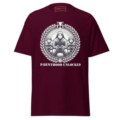 Parenthood Unlocked T-Shirt – Gamer Parent Trophy Tee gamer lifestyle clothing