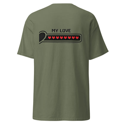 Love bar couple t-shirt – My love design matching gaming apparel