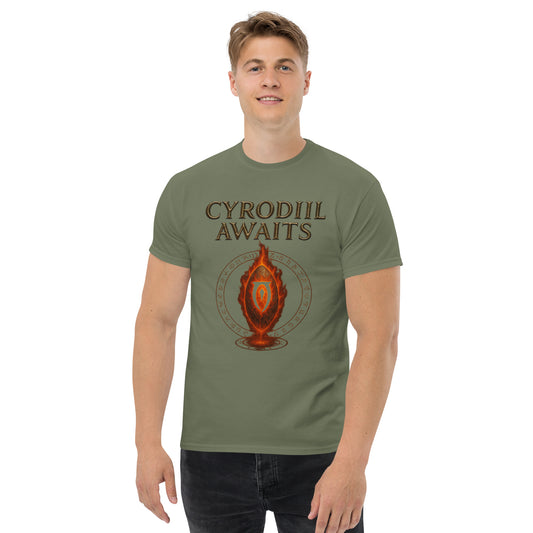 Oblivion Cyrodiil Awaits T-Shirt – Fiery Gate Tribute