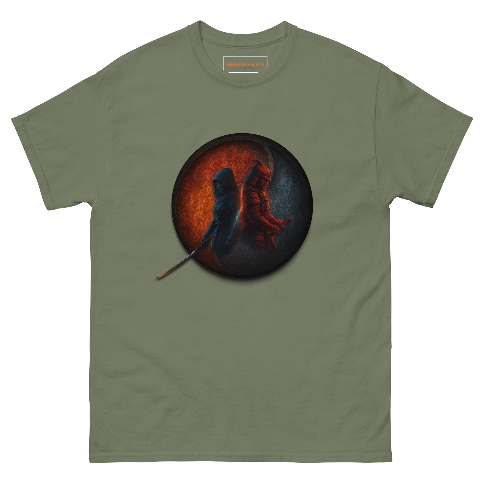 Assassin’s Creed Duality T-Shirt – Fire and Ice Tribute Edition – fan-made gamer merch by GenioGoods