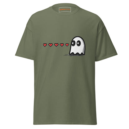 Arcade Love Couple T-Shirt – Ghost Side – original gamer merch by GenioGoods