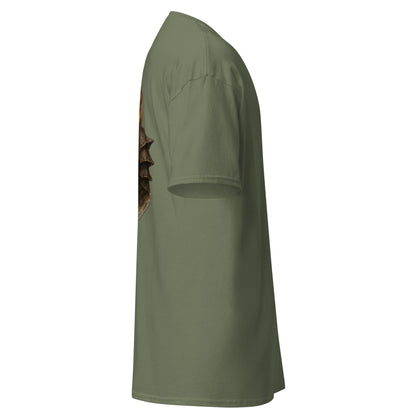 Right side view of the Oblivion Imperial City Shirt – White Gold Tower Design showing side profile and sleeve shape