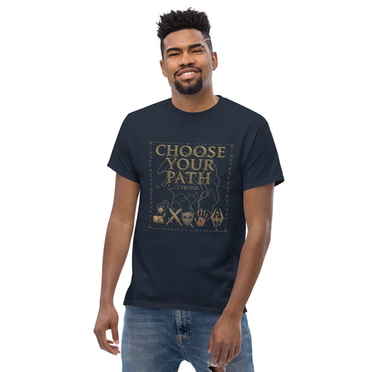 Oblivion Choose Your Path T-Shirt – Cyrodiil Map Design