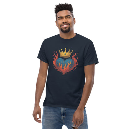 Crown Heart Flame T-Shirt – Unisex Cotton Statement Tee