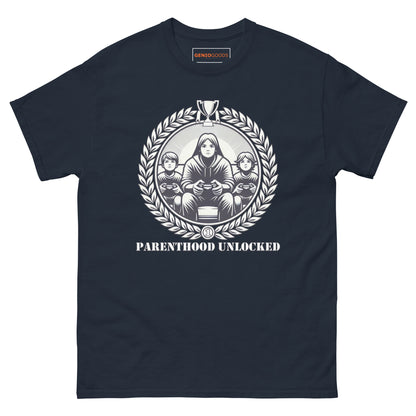 Parenthood Unlocked T-Shirt – Gamer Trophy for Parents