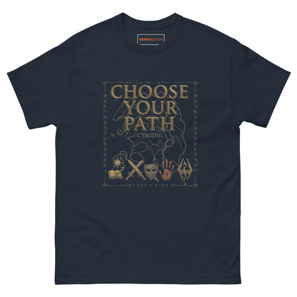 Oblivion Choose Your Path T-Shirt – Cyrodiil Map Design