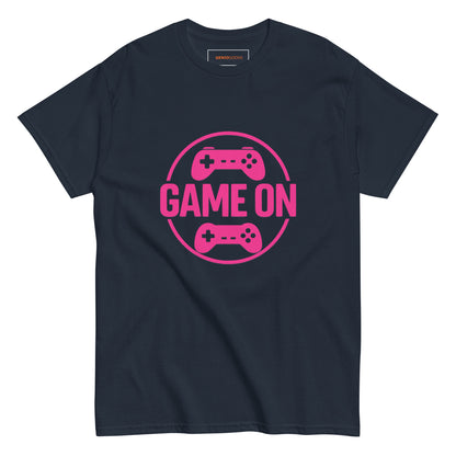 Game On Pink T-Shirt – Neon Unisex Gamer Cotton Tee