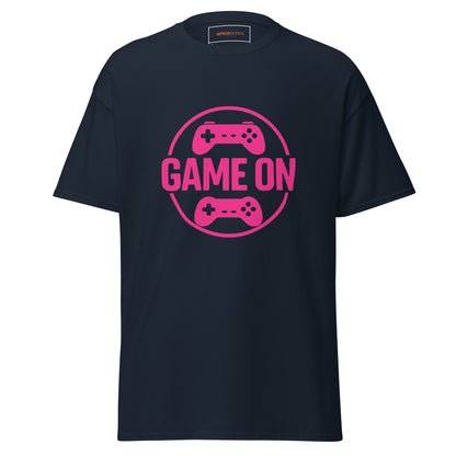 Game On Pink T-Shirt – Neon Unisex Gamer Cotton Tee