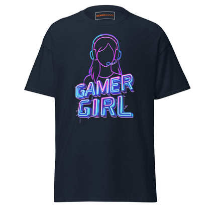 Gamer Girl T-Shirt – Neon Aesthetic Gaming Style Tee – original gamer merch by GenioGoods