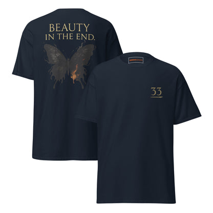 Dark Fantasy T-Shirt – Beauty in the End Inspired by Clair Obscur 33 – fan-made gamer merch by GenioGoods