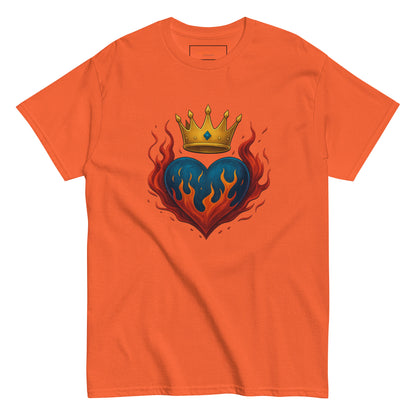 Crown Heart Flame T-Shirt – Unisex Cotton Statement Tee