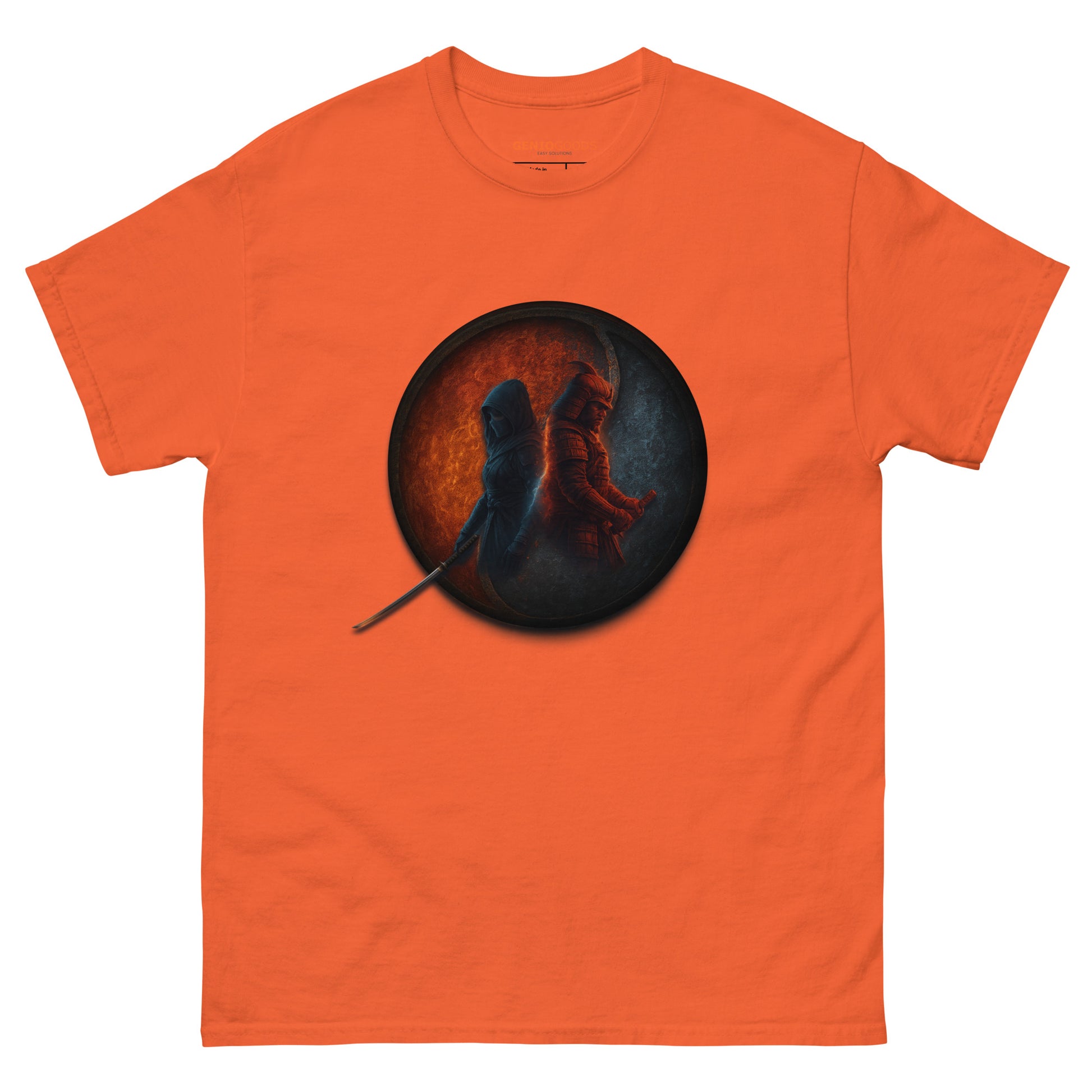 Assassin’s Creed Duality T-Shirt – Fire and Ice Tribute Edition – fan-made gamer merch by GenioGoods