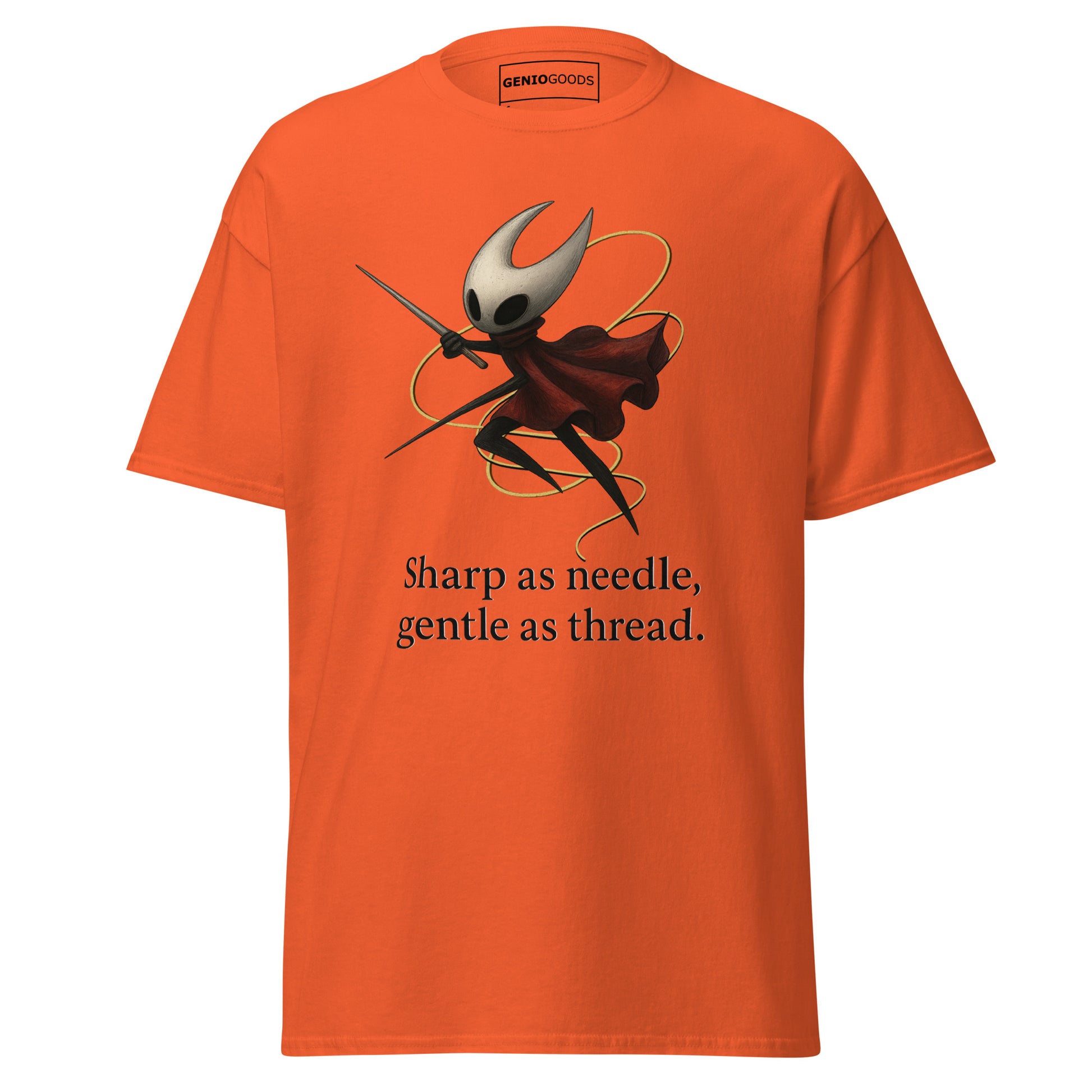 Hornet Needle T-Shirt – Minimalist Quote Fan Art Design – fan-made gamer merch by GenioGoods