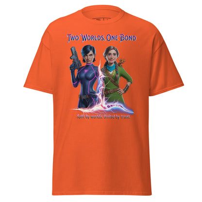 Split Fiction Two Worlds One Bond Tee | Dual Realities Art