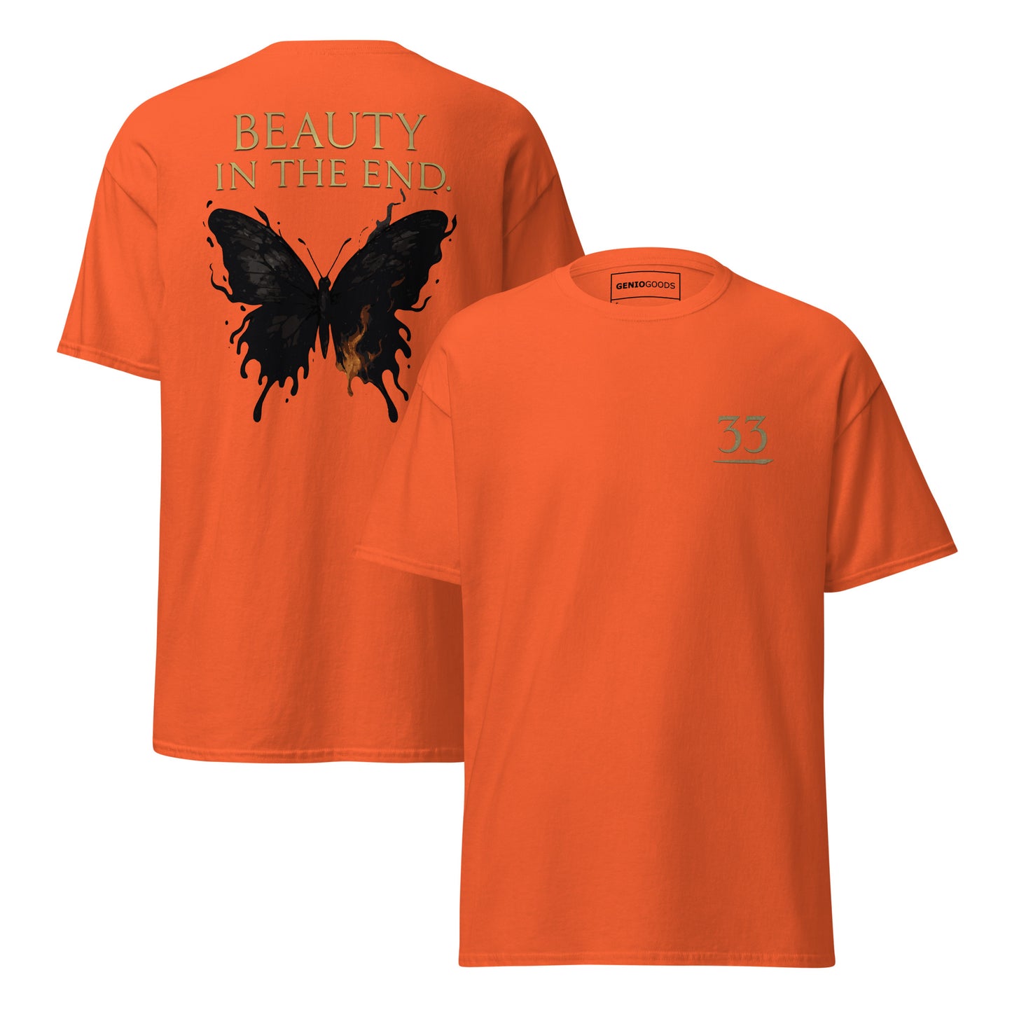 Dark Fantasy T-Shirt – Beauty in the End Inspired by Clair Obscur 33 – fan-made gamer merch by GenioGoods