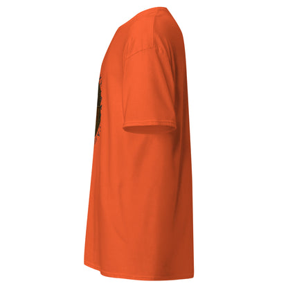 Left side view of the Orange Oblivion Guilds Shirt – Faction Crest Design highlighting side silhouette and fit