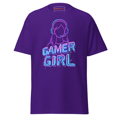 Gamer Girl T-Shirt – Neon Aesthetic Gaming Style Tee – original gamer merch by GenioGoods