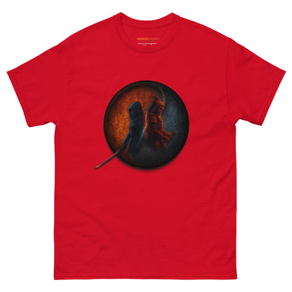 Assassin’s Creed Duality T-Shirt – Fire and Ice Tribute Edition – fan-made gamer merch by GenioGoods
