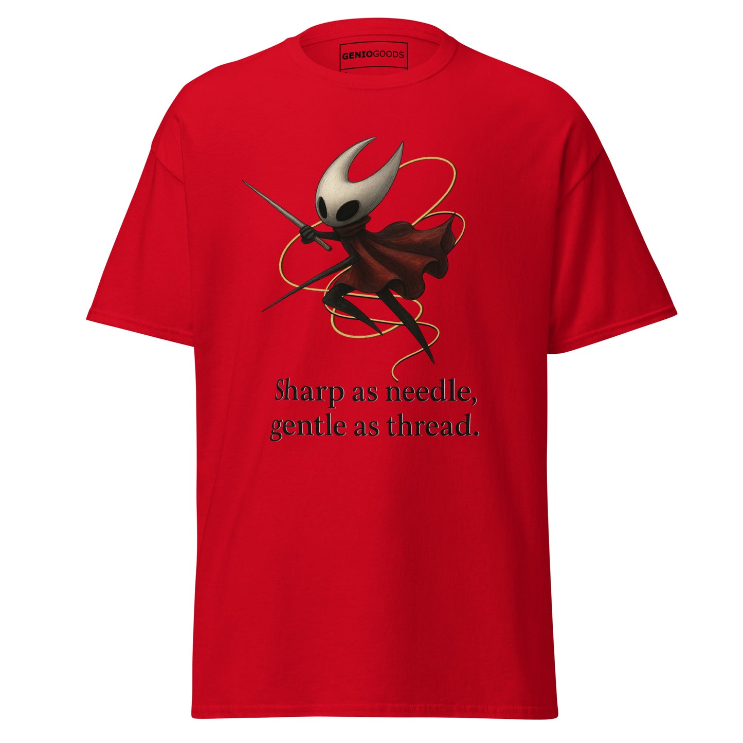 Hornet Needle T-Shirt – Minimalist Quote Fan Art Design – fan-made gamer merch by GenioGoods