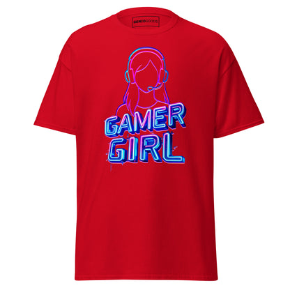 Gamer Girl T-Shirt – Neon Aesthetic Gaming Style Tee – original gamer merch by GenioGoods