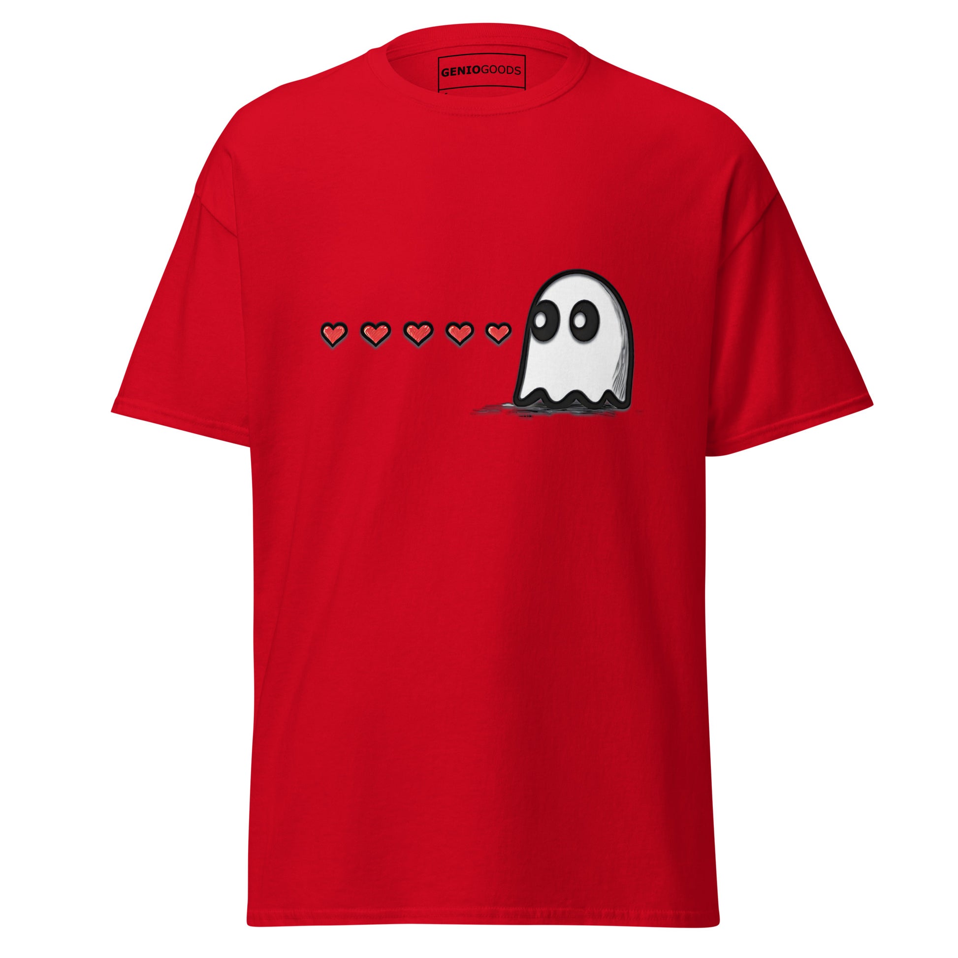 Arcade Love Couple T-Shirt – Ghost Side – original gamer merch by GenioGoods