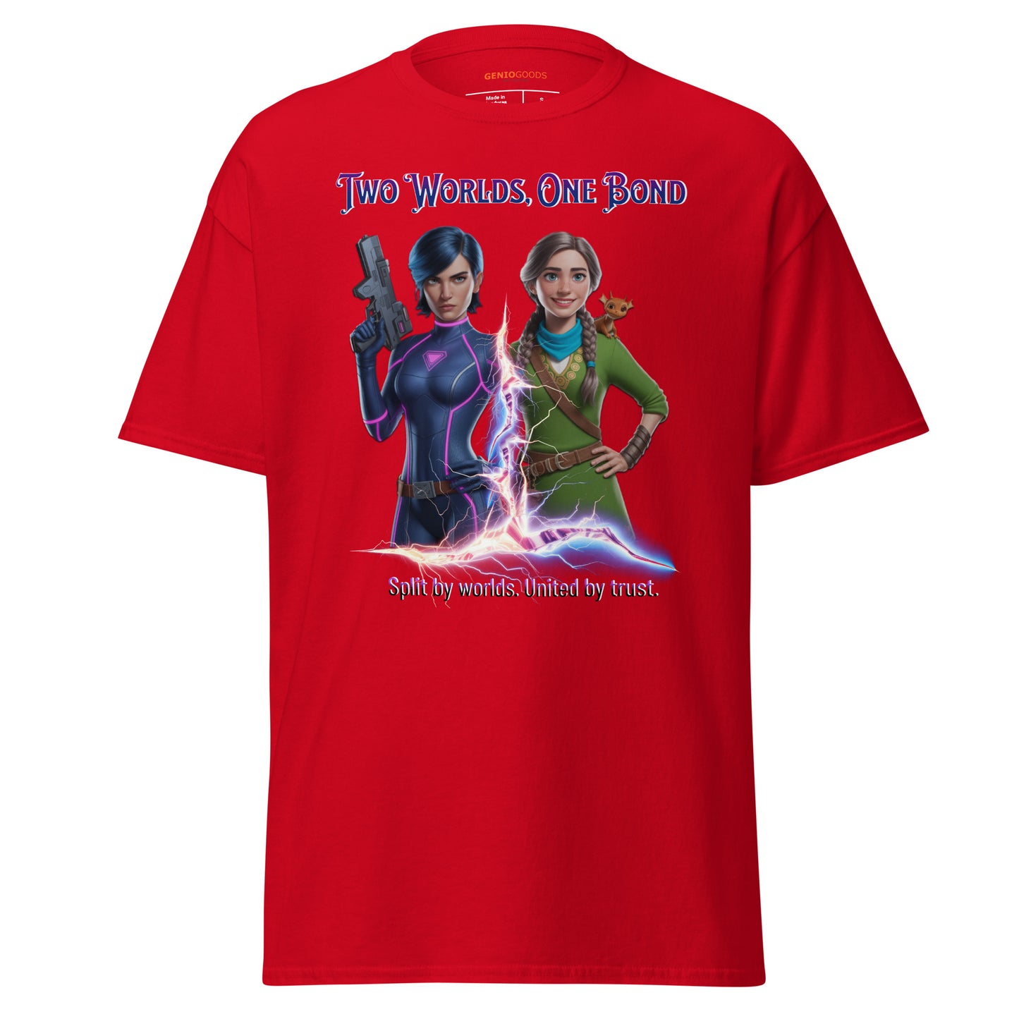 Split Fiction Two Worlds One Bond Tee | Dual Realities Art