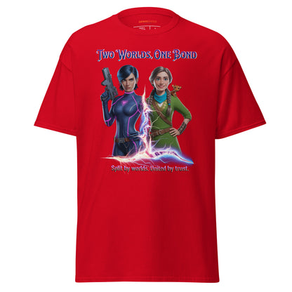 Split Fiction Two Worlds One Bond Tee | Dual Realities Art