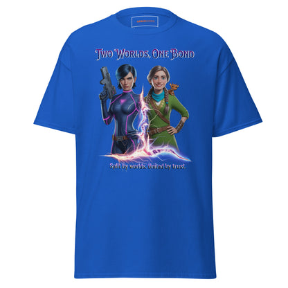 Split Fiction Two Worlds One Bond Tee | Dual Realities Art