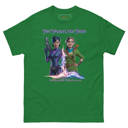 Two Worlds One Bond T-Shirt – Split Fiction Realistic Art