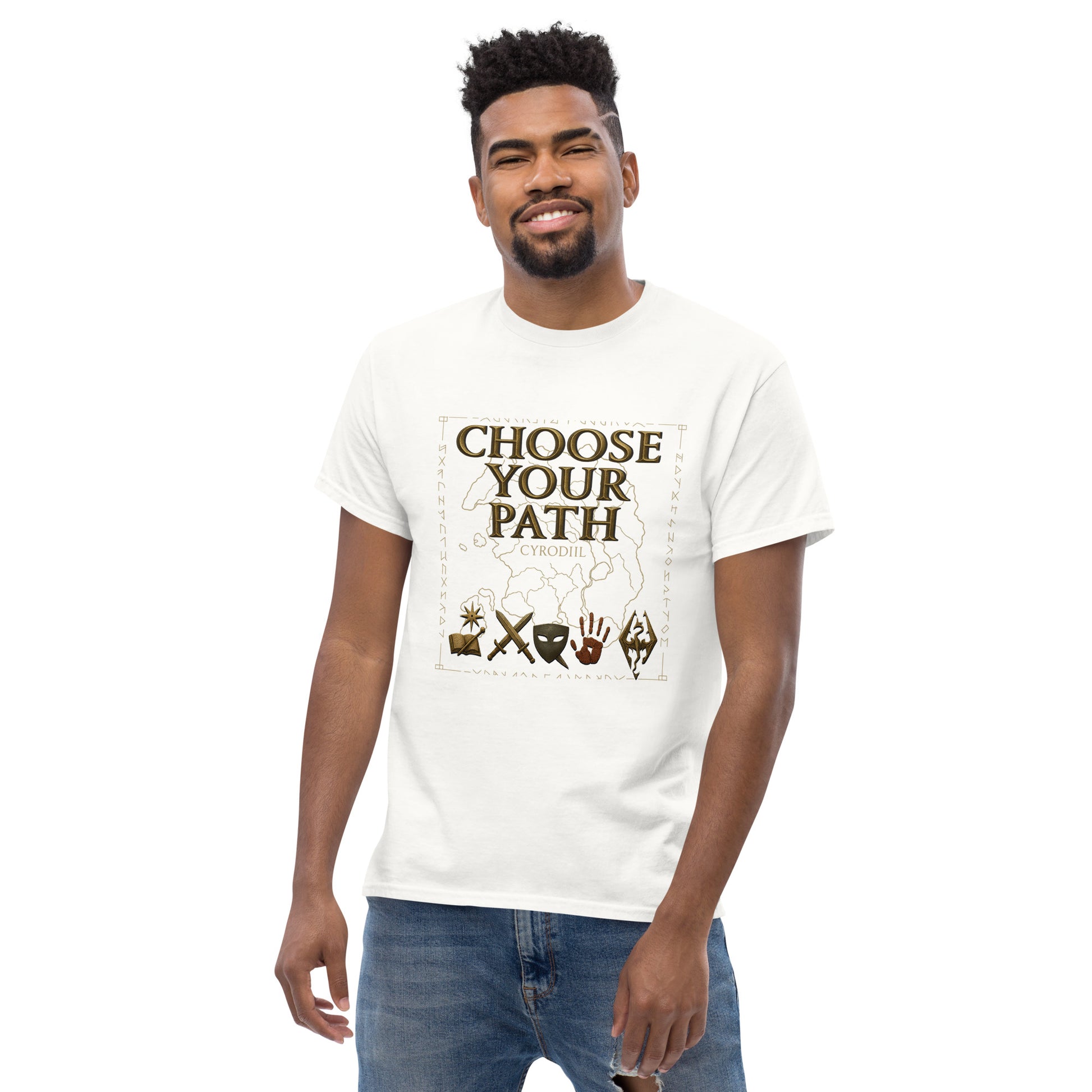 Oblivion Choose Your Path T-Shirt – Cyrodiil Map Design