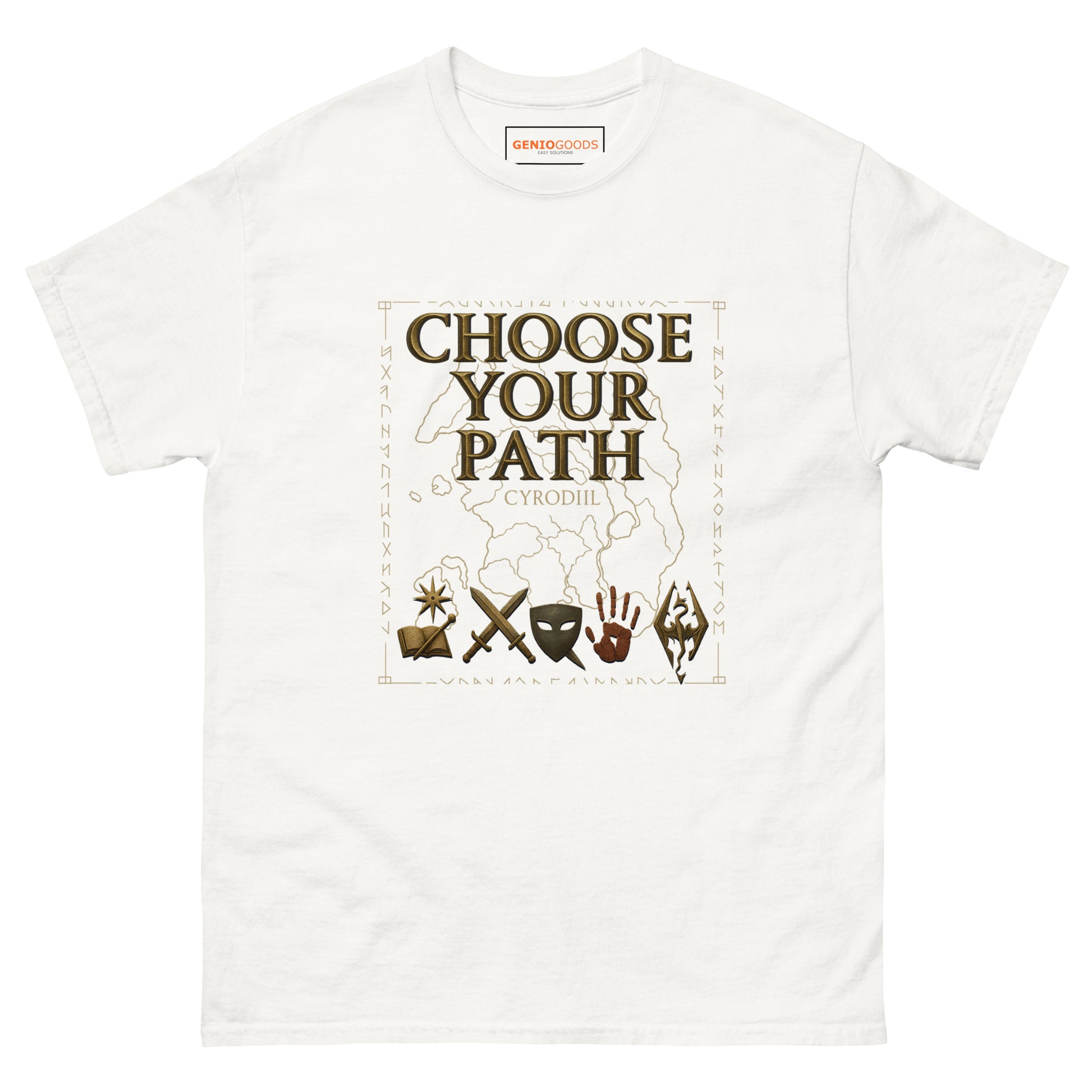 Oblivion Choose Your Path T-Shirt – Cyrodiil Map Design