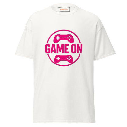 Game On Pink T-Shirt – Neon Unisex Gamer Cotton Tee