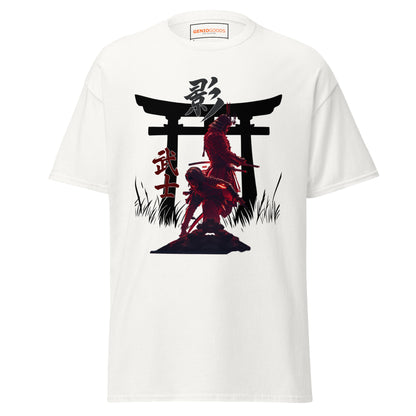 Ninja Samurai T-Shirt – Torii Alliance Tribute, Creed Shadows Fan Art – fan-made gamer merch by GenioGoods