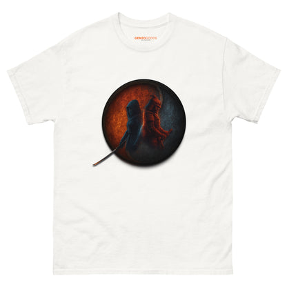 Assassin’s Creed Duality T-Shirt – Fire and Ice Tribute Edition – fan-made gamer merch by GenioGoods