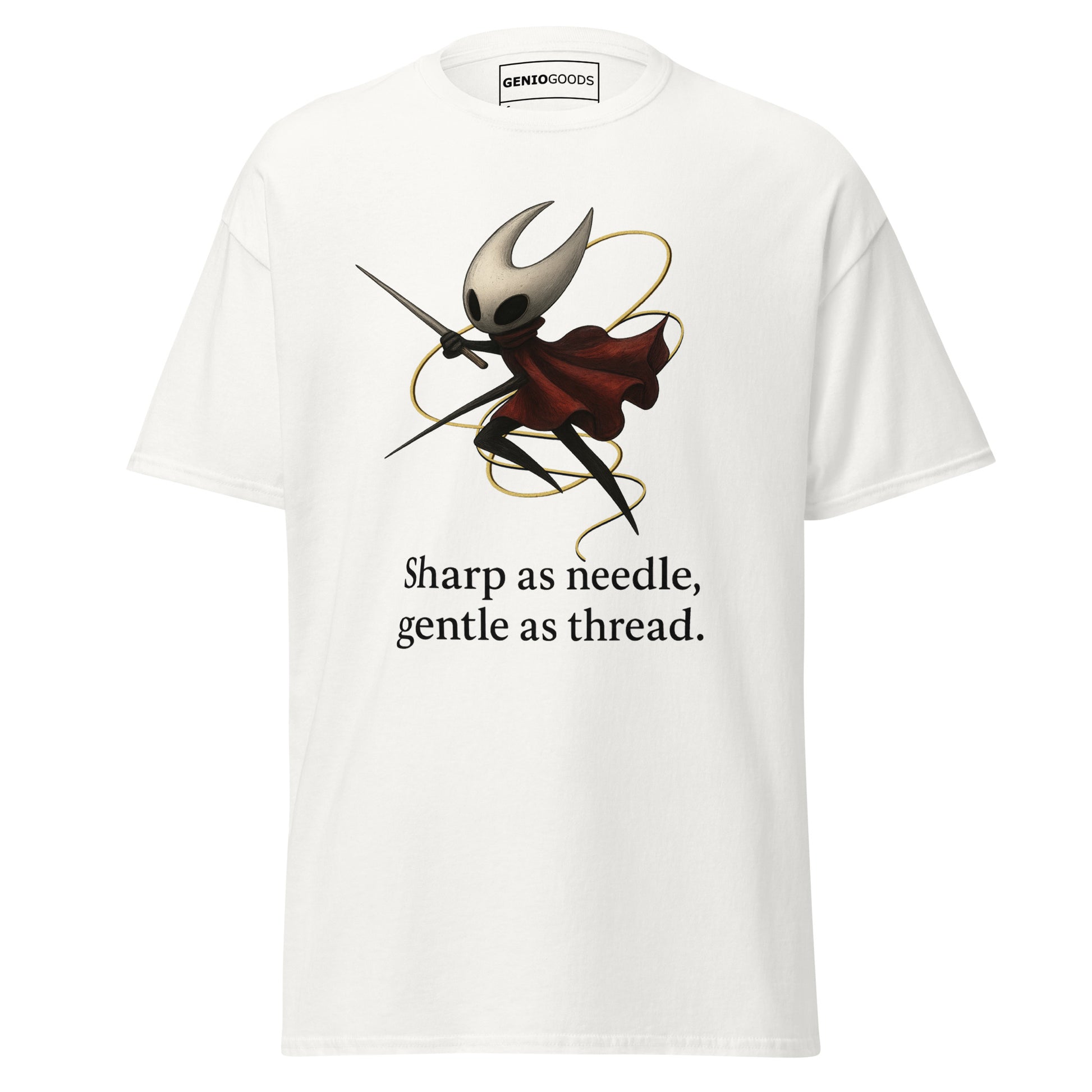 Hornet Needle T-Shirt – Minimalist Quote Fan Art Design – fan-made gamer merch by GenioGoods