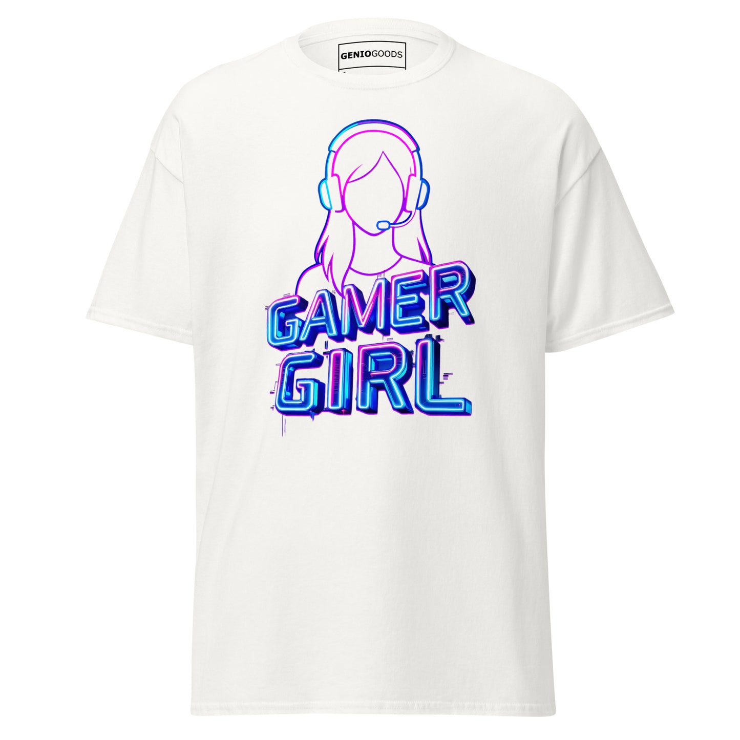 Gamer Girl T-Shirt – Neon Aesthetic Gaming Style Tee – original gamer merch by GenioGoods
