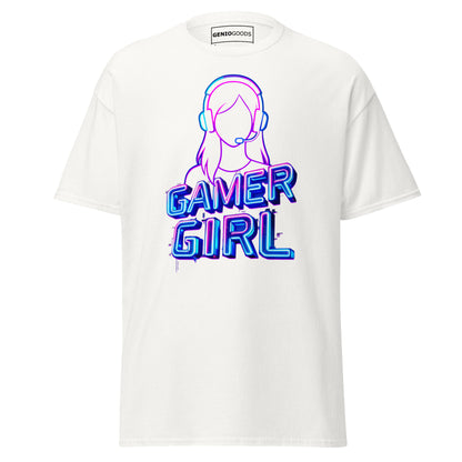 Gamer Girl T-Shirt – Neon Aesthetic Gaming Style Tee – original gamer merch by GenioGoods