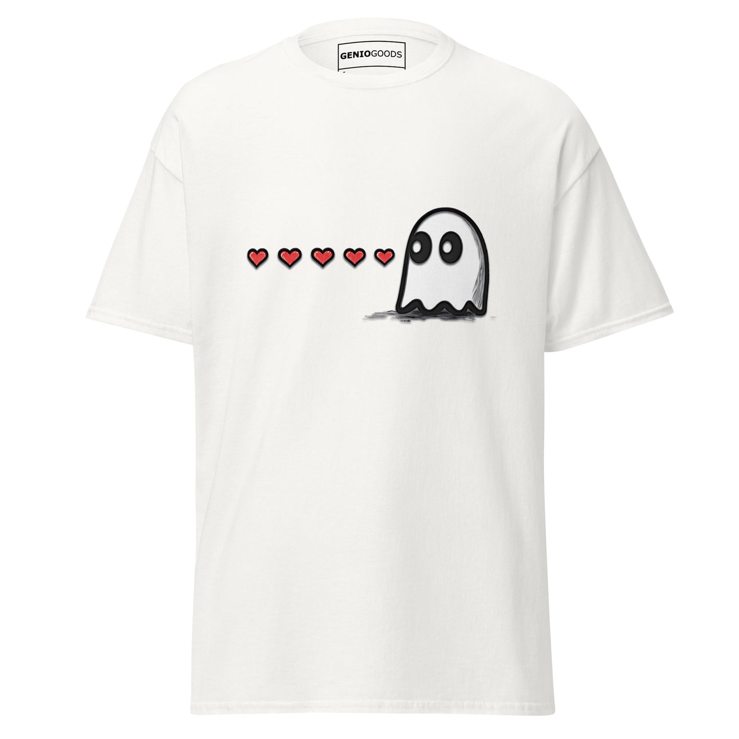 Arcade Love Couple T-Shirt – Ghost Side – original gamer merch by GenioGoods