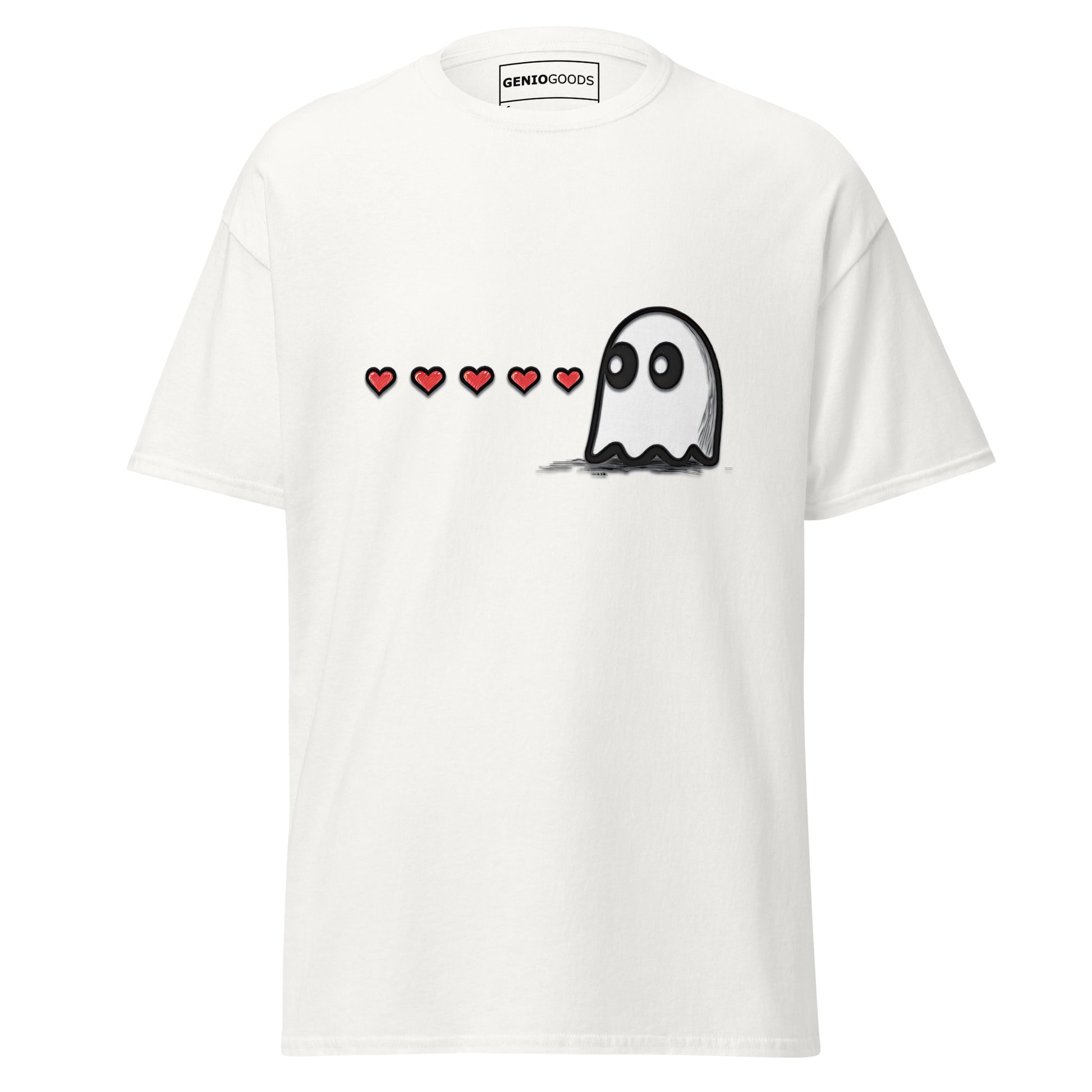 Arcade Love Couple T-Shirt – Ghost Side – original gamer merch by GenioGoods
