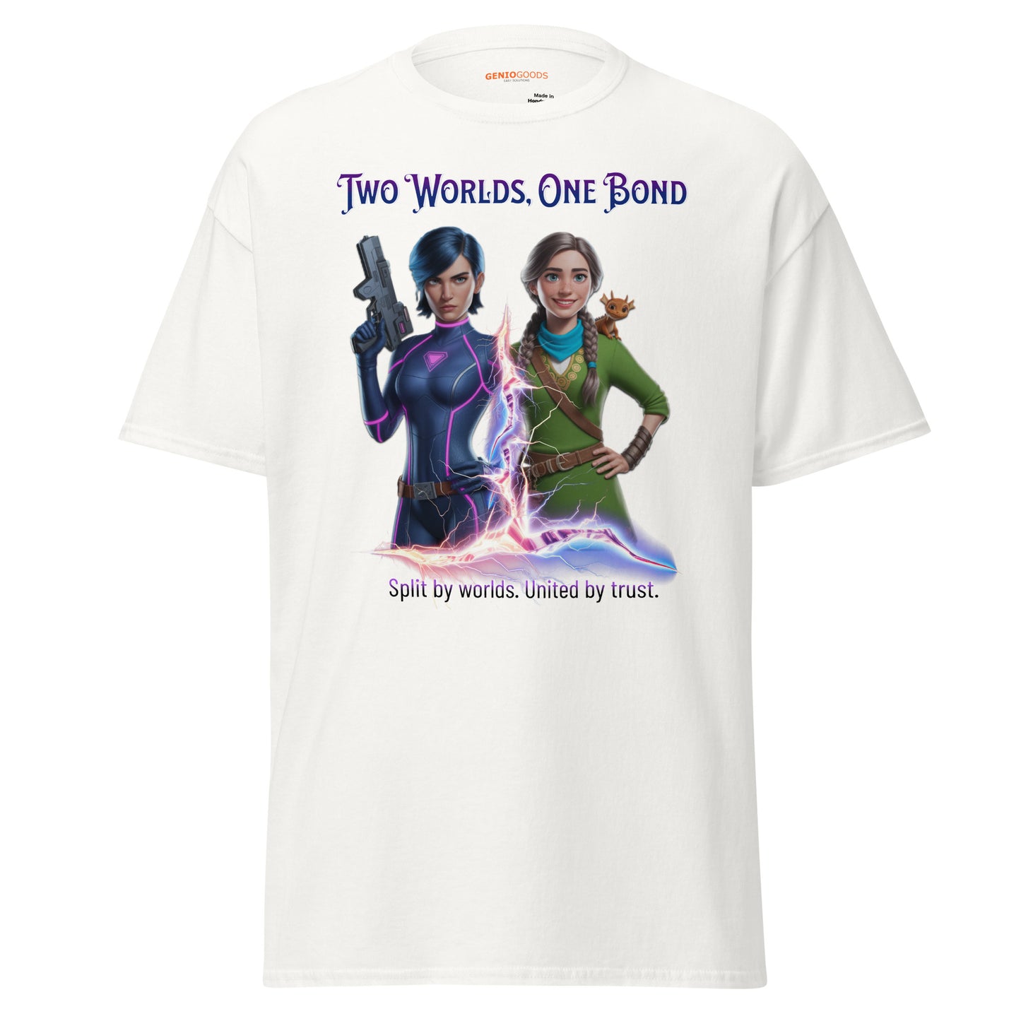 Split Fiction Two Worlds One Bond Tee | Dual Realities Art