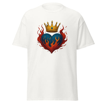 Crown Heart Flame T-Shirt – Bold Graphic Streetwear Tee gamer lifestyle clothing