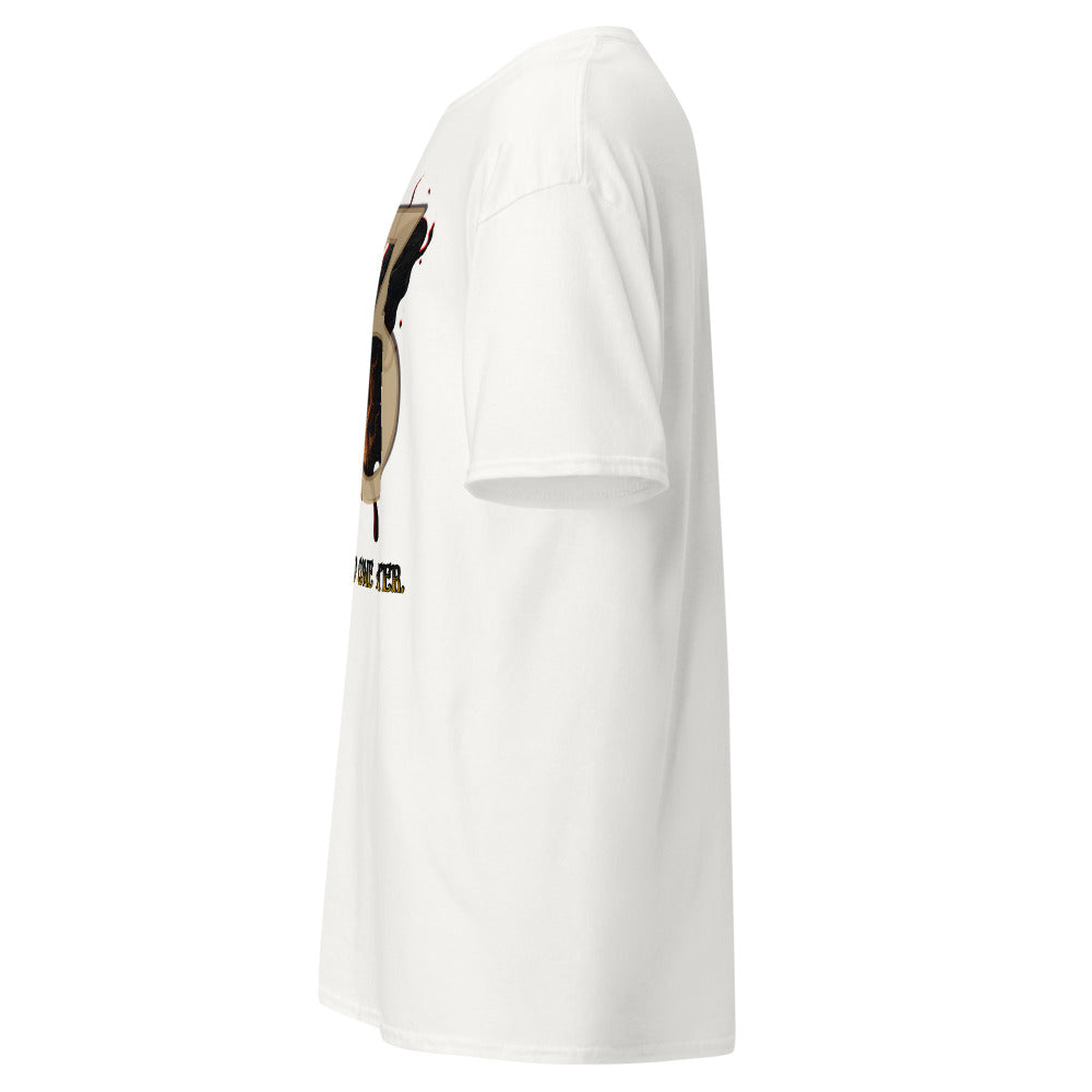 White Expedition 33 "For Those Who Come After" graphic t-shirt inspired by Clair Obscur Expedition 33.