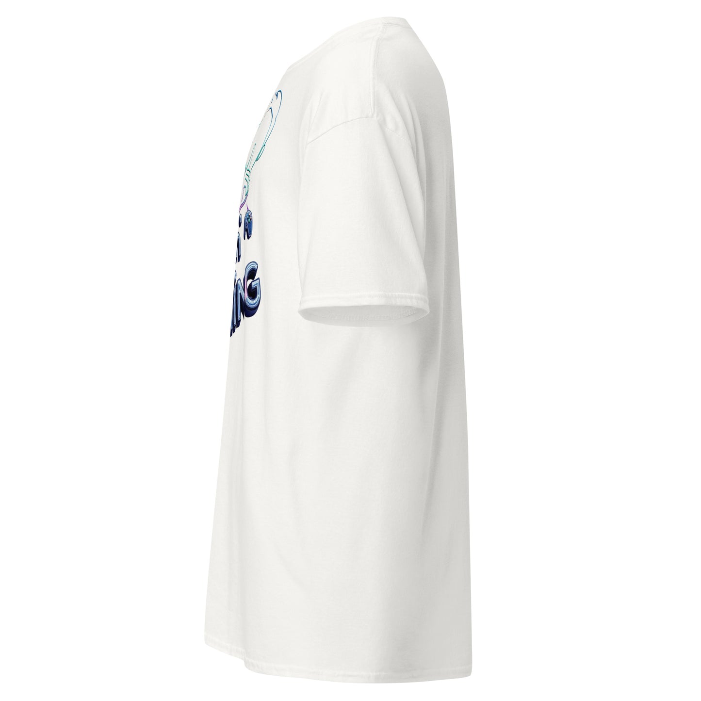 Shh I'm Gaming T-Shirt – Neon Funny Gamer Quote Design – original gamer merch by GenioGoods