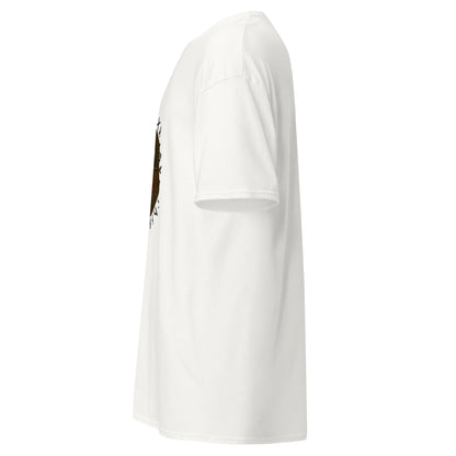 Left side view of the White Oblivion Guilds Shirt – Faction Crest Design highlighting side silhouette and fit